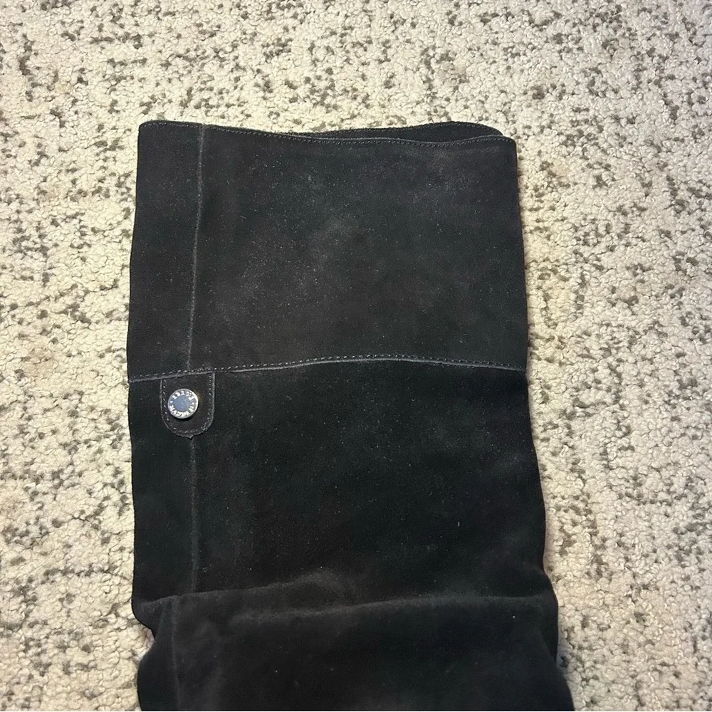 Steve Madden Black Suede Balen Below the Knees Boots Size 6.5